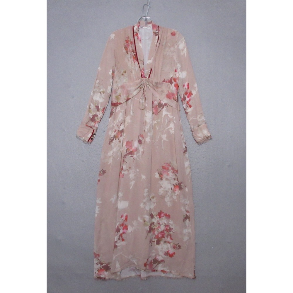 Zara Collection Dress Pink Floral Maxi Limited Edition Ethereal Wedding Fairy